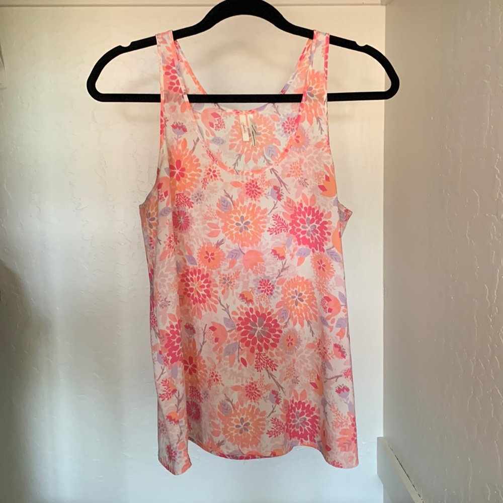 Nordstrom Frenchi Pink Floral Tank Top